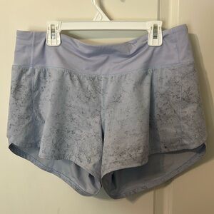 Lululemon Speed Up light blue grey periwinkle colored Shorts size 8